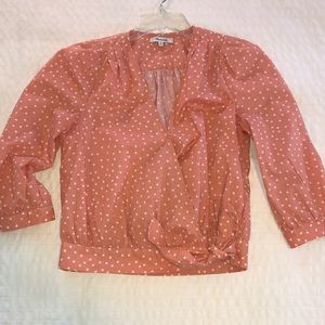 Madewell wrap Blouse XS cropped